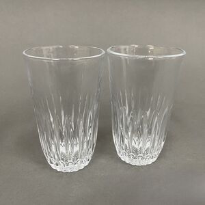 Clear Glass Highball Glasses 5 3/8" tall Lot of 2